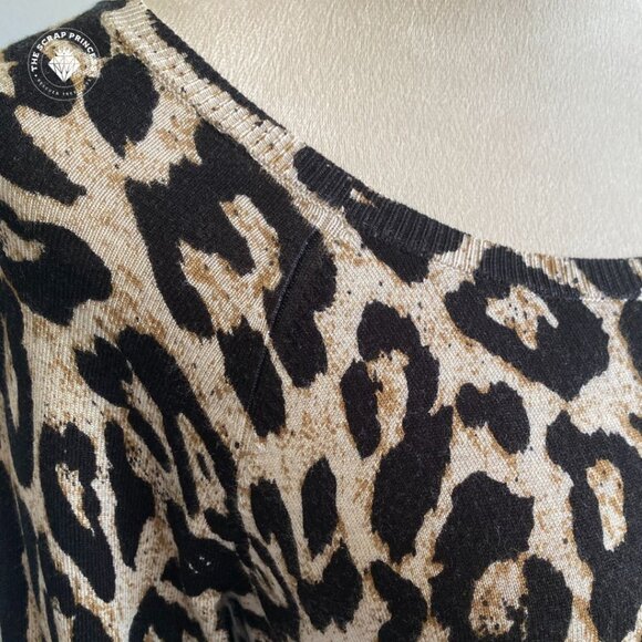 INC International Concepts Leopard Print Lightweight Sweater, Size Small - Picture 4 of 9